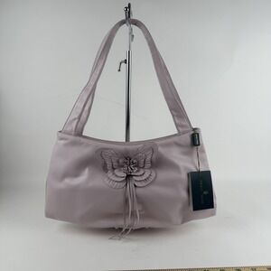 Paolo Masi Handbag Womens Lavender Leather Butterfly Applique Shoulder Purse NWT